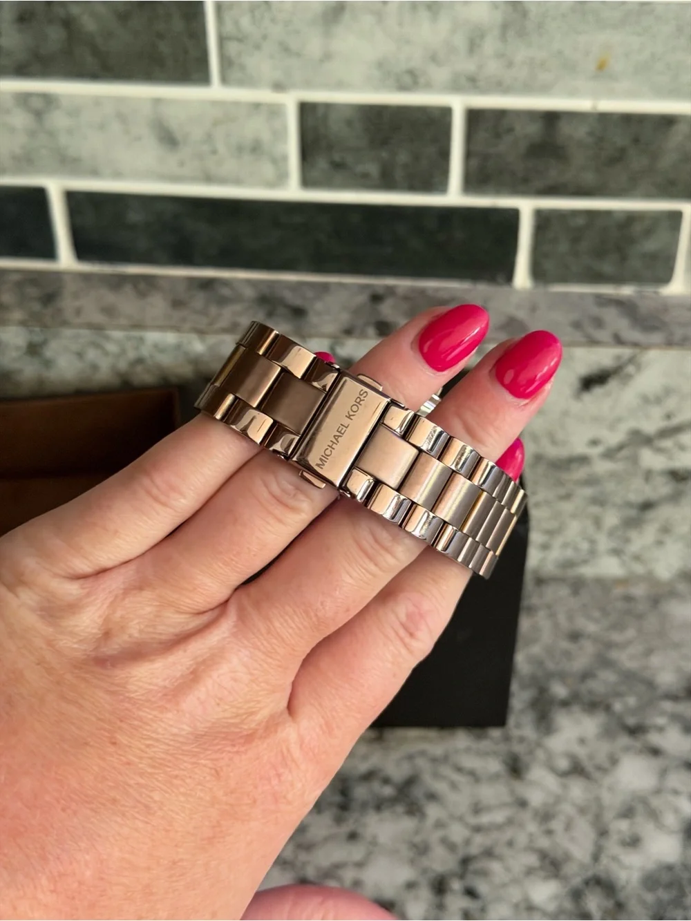 Michael Kors Rose Gold Tone Women's Bracelet Watch with Light Dial